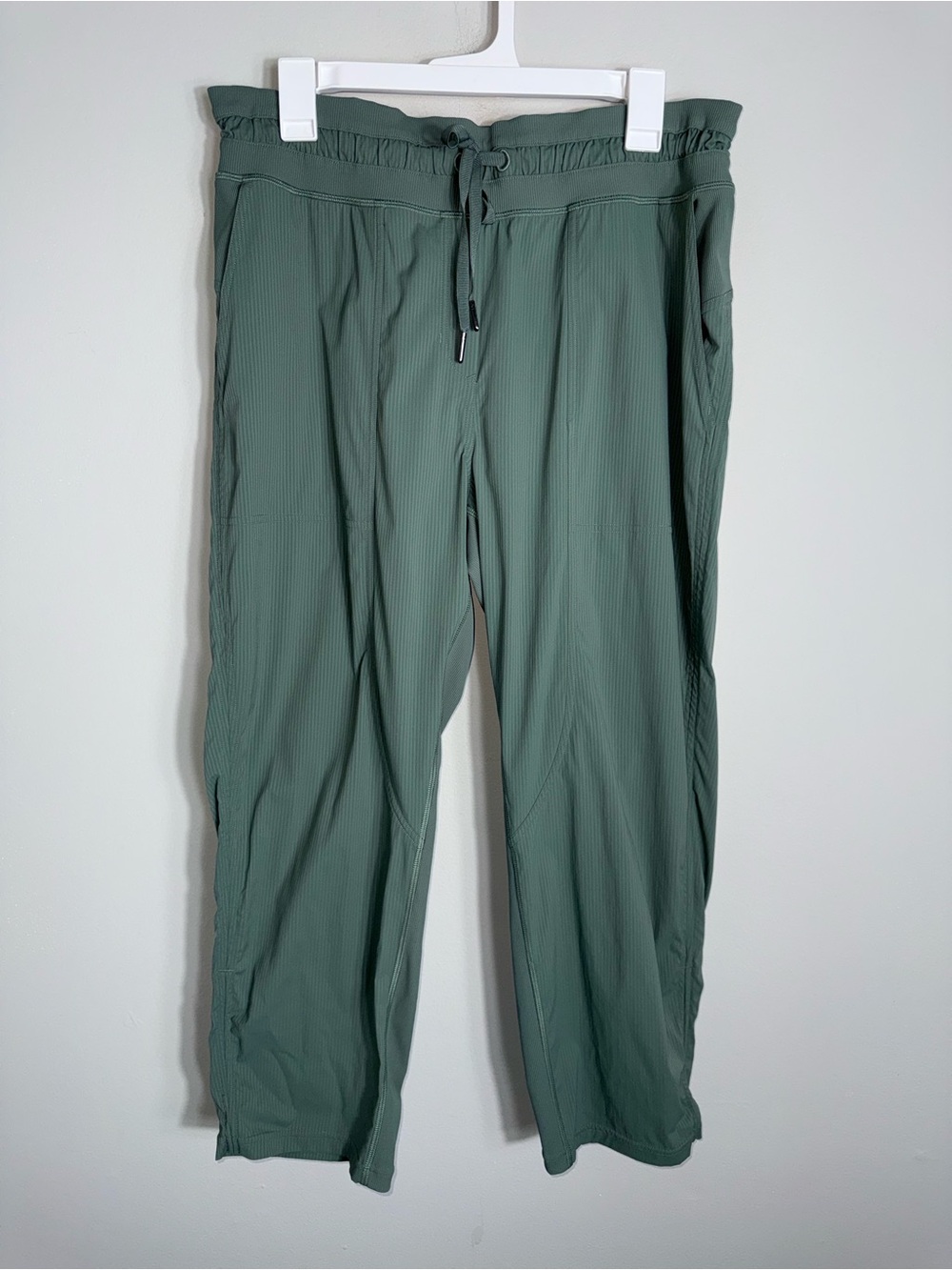 Lululemon Lightweight Dance Studio Pants-Olive Green-Elastic Drawstring Waist-12